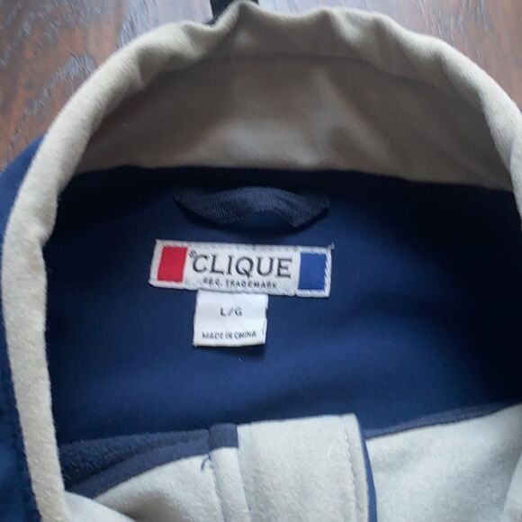 Clique size LG fleece lined Scuba Jacket EUC - Picture 2 of 12